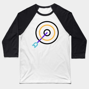 yellow black target archery design Baseball T-Shirt
